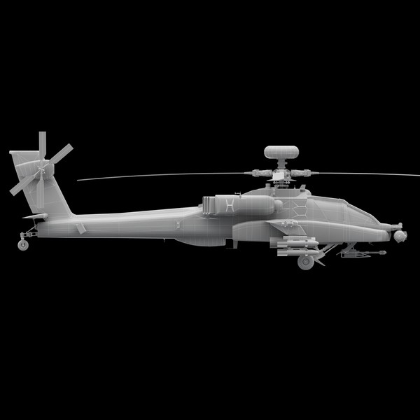 helicopter ah-64 apache 3d model - AH-64 Apache by Stubborn3D